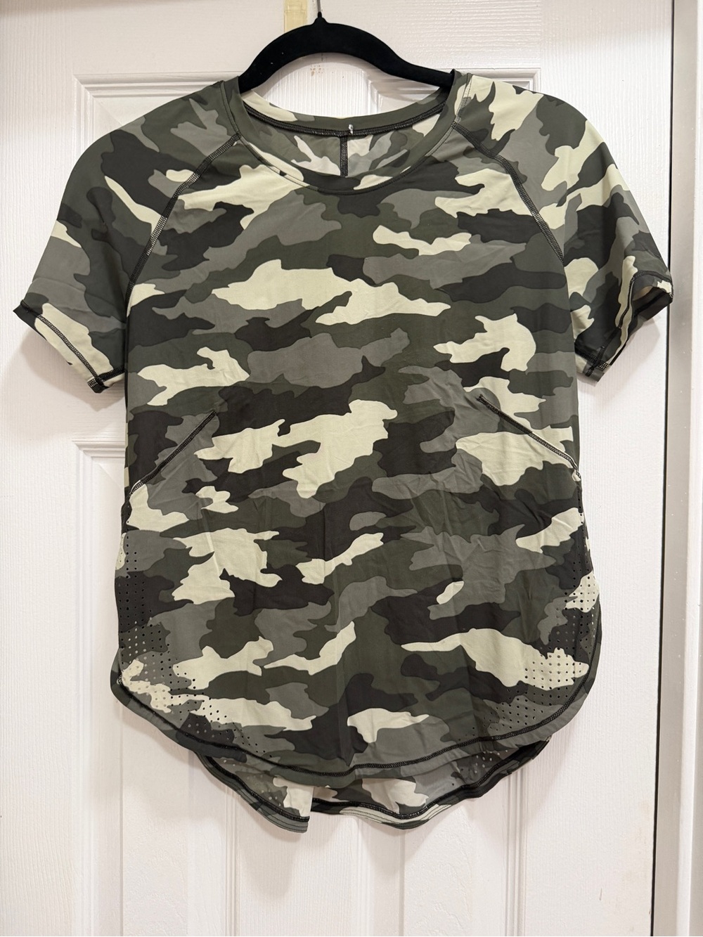 lululemon athletica Camo Short Sleeve Tee in Olive and Cream